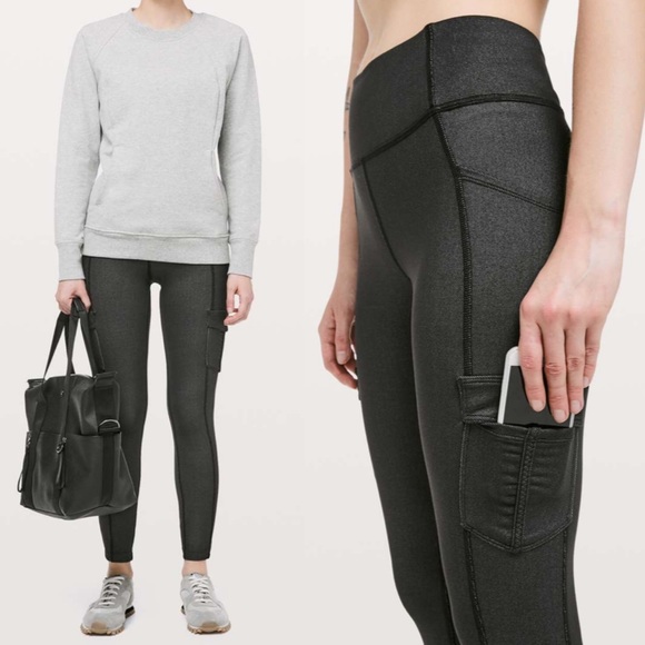 Lululemon Scenic Route 7/8 Tight *25" Black sz 8 - Picture 2 of 10